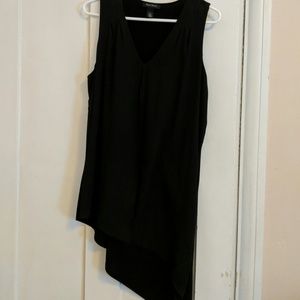 WHBM Asymmetrical Tank Top Black L